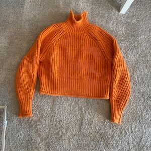 HM Orange Turtle Neck Sweater Size Small